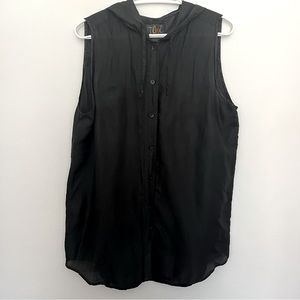 90s vintage silk sleeveless shirt